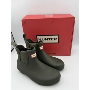Hunter Original Chelsea Rain Boots Dark Olive US 6 EU 37 WFS2078RMA
